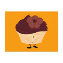 Pastel sonriente con helado de flores de chocolate