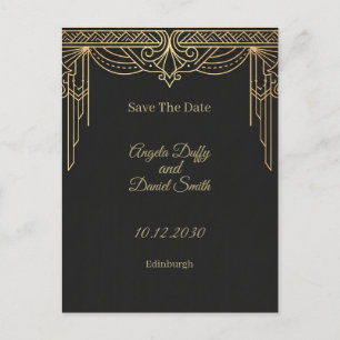 Postal Pastel Wildflower Save the Date