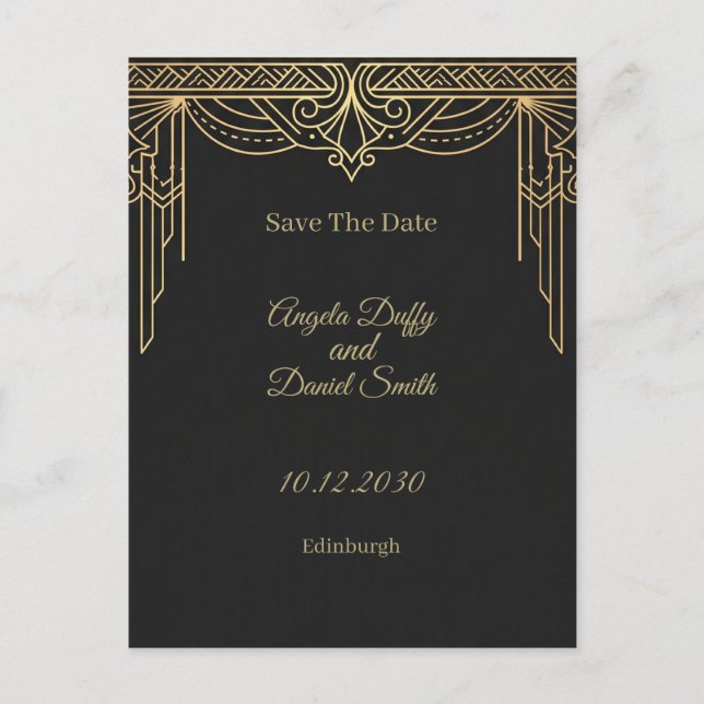 Postal Pastel Wildflower Save the Date (Anverso)