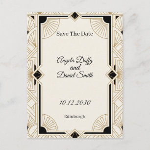 Postal Pastel Wildflower Save the Date