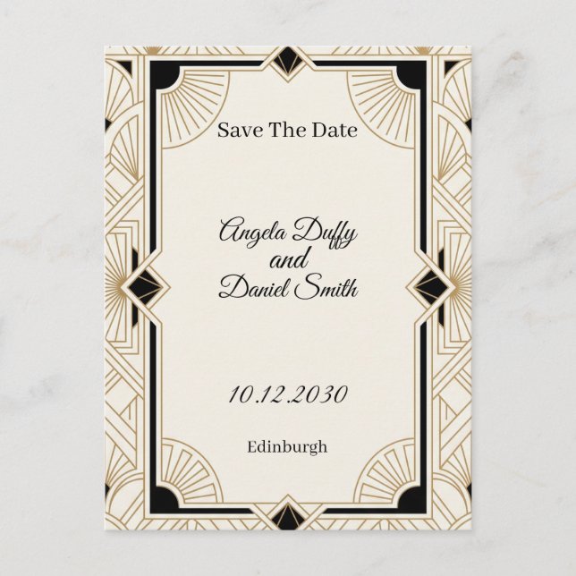 Postal Pastel Wildflower Save the Date (Anverso)
