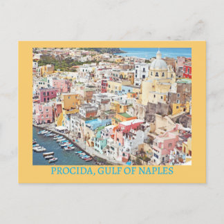 Postal Pastel y Soñadora Procida (Golfo de Nápoles)
