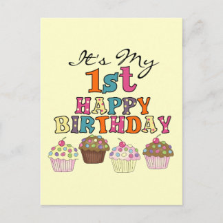 Postal Pasteles de bonito camisetas de cumpleaños y regal