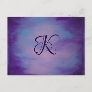 Postal Pasteles de bonito Cielo azul púrpura de la nube