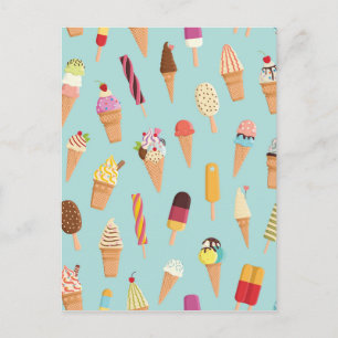 Postal Pasteles de helados