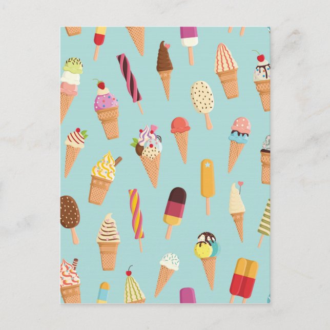 Postal Pasteles de helados (Anverso)