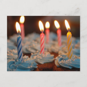 Postal Pasteles de velas de cumpleaños