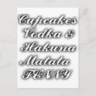 Postal Pasteles Vodka Hakuna Matata FUNNY