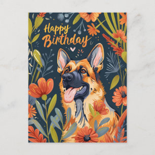 Postal Pastor Alemán Feliz Cumpleaños 