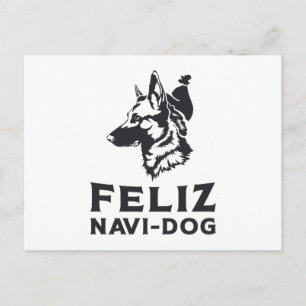 Postal Pastor alemán Feliz Navi-Perro Perro animal cosech