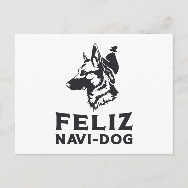 Postal Pastor alemán Feliz Navi-Perro Perro animal cosech (Anverso)