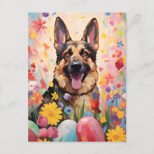 Postal Pastor alemán feliz Pascua