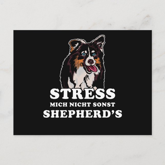 Postal Pastor australiano diciendo (Anverso)