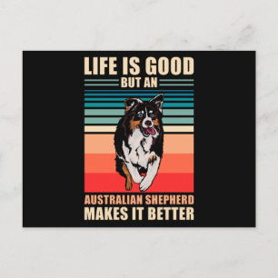 Postal Pastor australiano diciendo