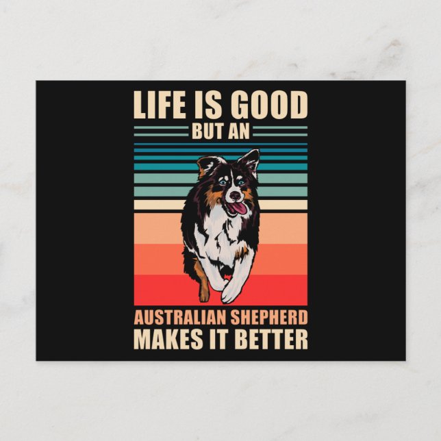 Postal Pastor australiano diciendo (Anverso)