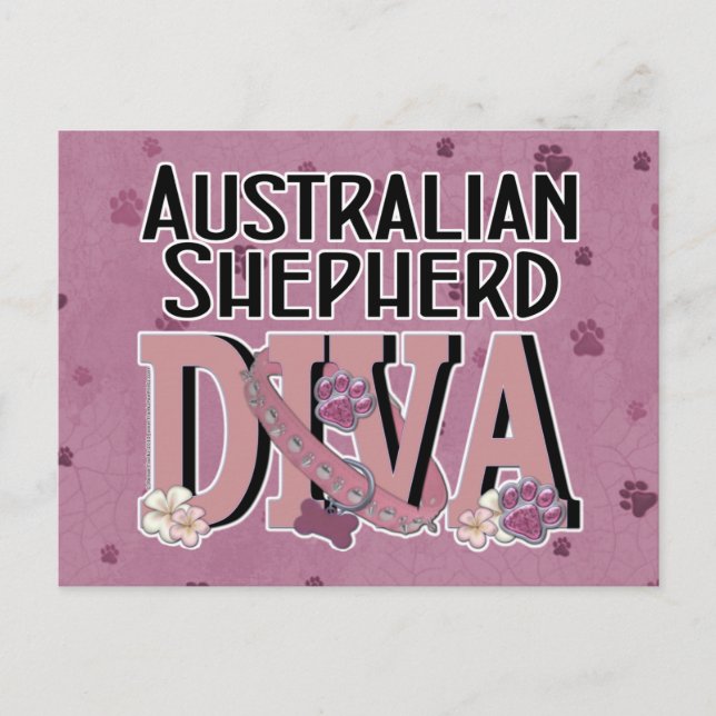 Postal Pastor australiano DIVA (Anverso)