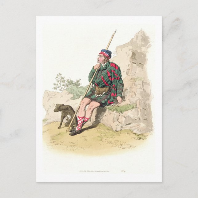 Postal Pastor de Highland, de 'Costume de Gran Bretaña' (Anverso)