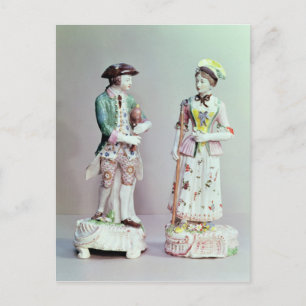 Postal Pastor de porcelana de Plymouth y pastores