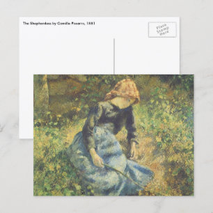 Postal Pastores de Camille Pissarro, Bella Artes de la ép