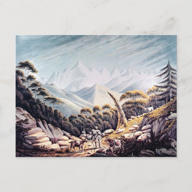 Postal Pastores de Nepal en los Himalayas, 1826 (Anverso)