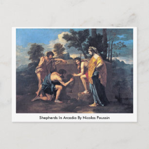 Postal Pastores En Arcadia Por Nicolas Poussin