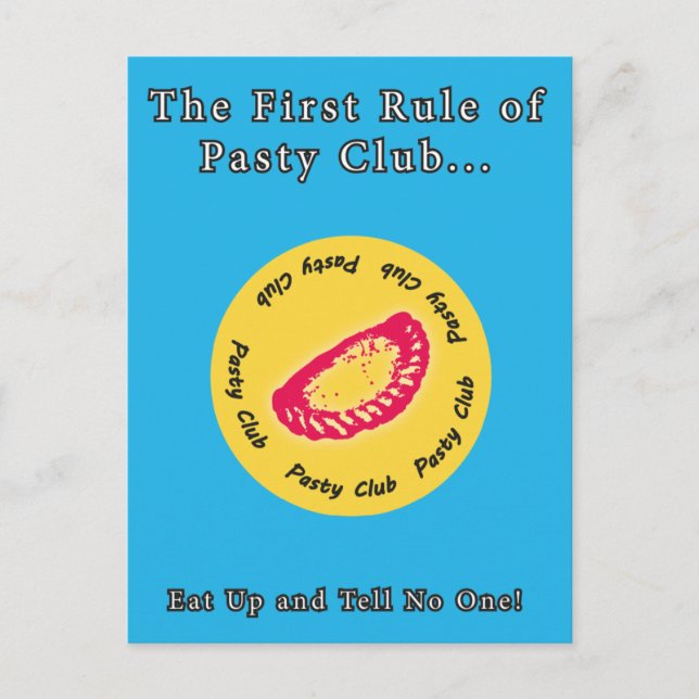 Postal ¡Pasty Club, a todos les encanta la pastelería! (Anverso)