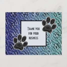 Postal Pata de Animal Económica Gracias por su Negocio