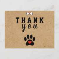 Pata de perro rústica agradecimiento personalizado