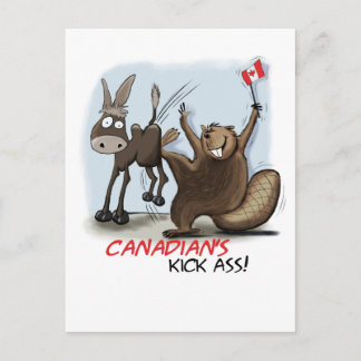 Postal Patada canadiense Ass Postcard