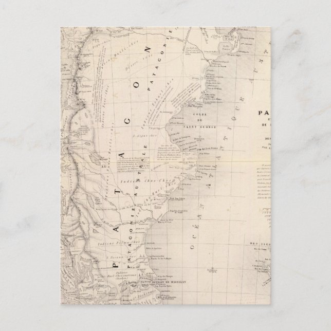 Postal Patagonia, Tierra del Fuego, Falkland (Anverso)