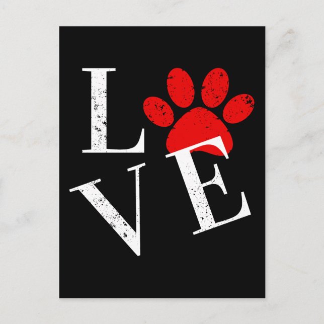 POSTAL PATAS DE PERRO AMOR MODERNO   (Anverso)