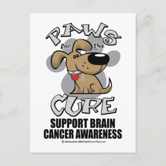 Postal Patas para el cáncer cerebral de perro cura