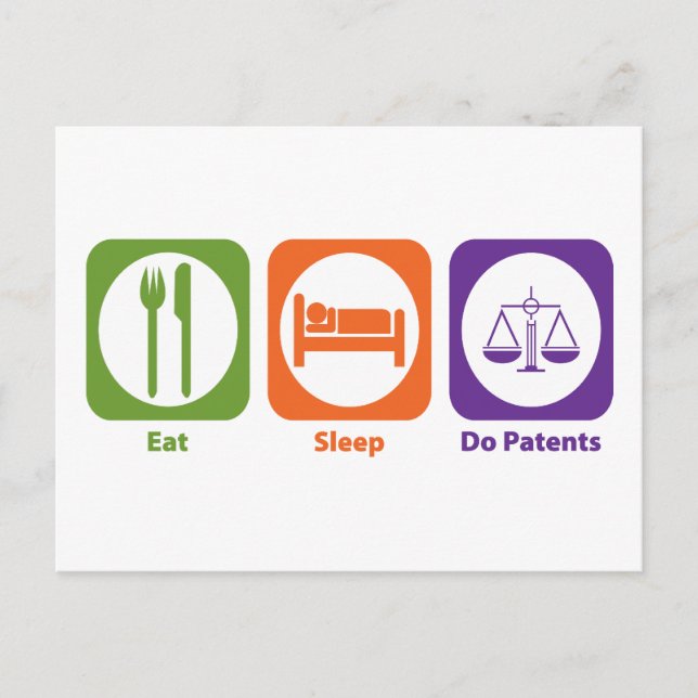 Postal Patentes de Eat Sleep Do (Anverso)