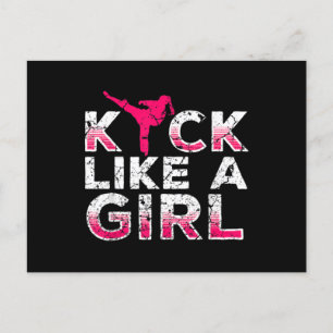 Postal Pateo Como Un Chica Karate Kickboxing