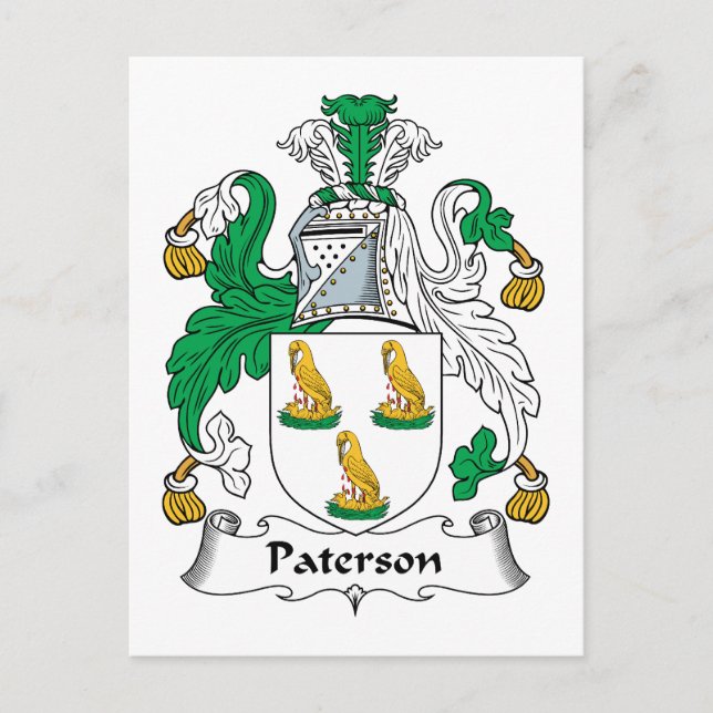 Postal Paterson Family Crest (Anverso)