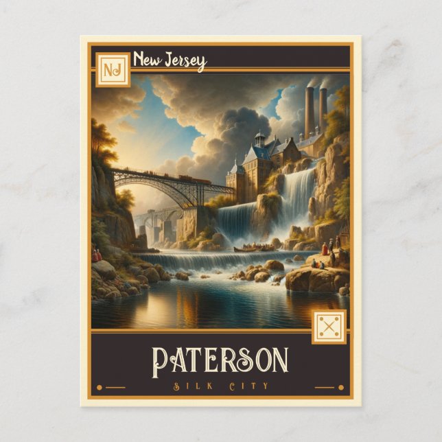 Postal Paterson, Nueva Jersey | Vintage (Anverso)