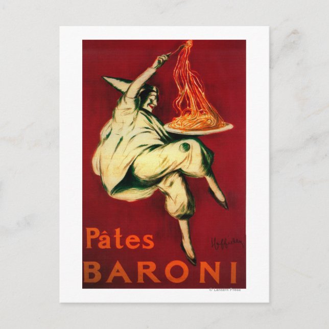 Postal Pates Baroni Vintage PosterEurope (Anverso)