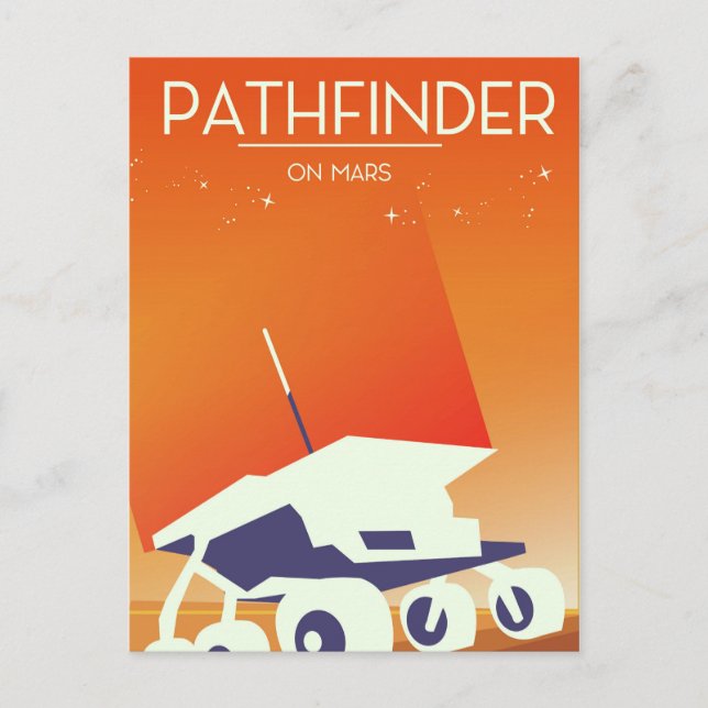 Postal Pathfinder en Arte Espacial de Marte (Anverso)