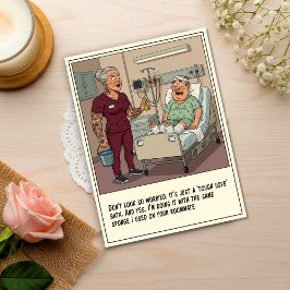 Postal Patient Scared of Nurse Sponge Bath Get Well