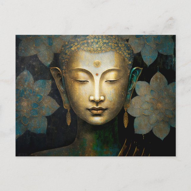 POSTAL PATINA DE PAZ | RETRATO DE MEDITACIÓN (Anverso)