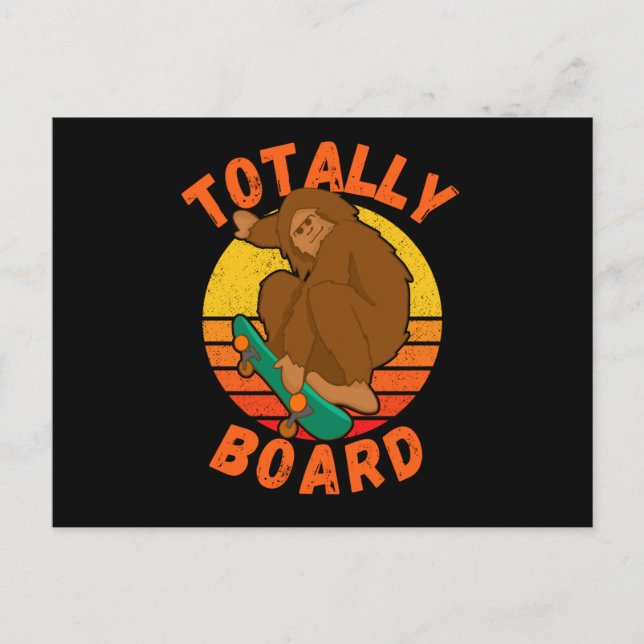 Postal Patinador de skateboard divertido (Anverso)