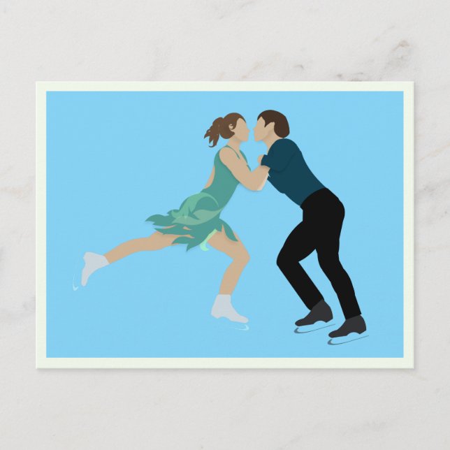 Postal Patinaje artístico (Anverso)