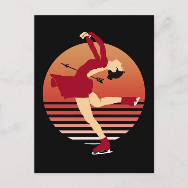 Postal Patinaje Artístico - Arte De Baile Hielo (Anverso)