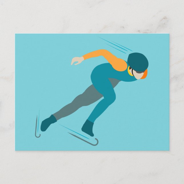 Postal Patinaje de velocidad (Anverso)