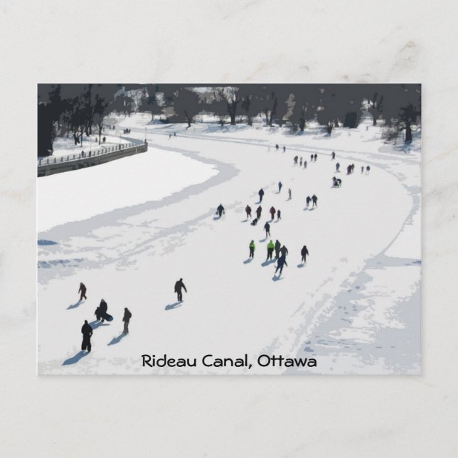 Postal Patinaje en el canal Rideau - Postcard (Anverso)