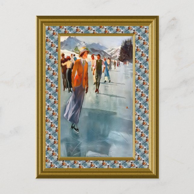 Postal Patinaje en el lago (Anverso)