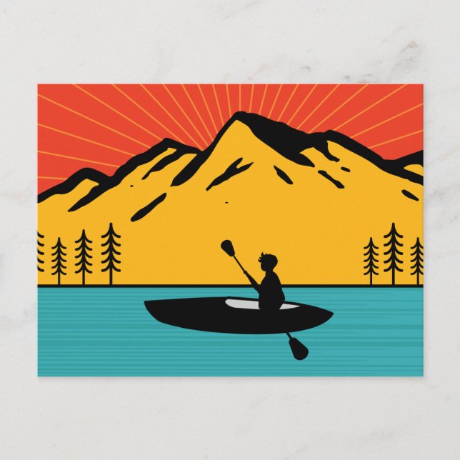 Postal Patinaje En Kayak En El Lago Tahoe (Anverso)
