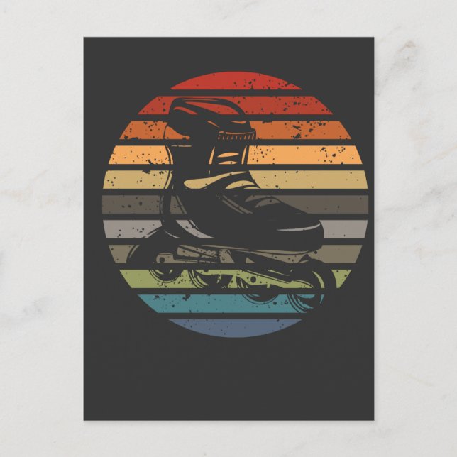 Postal Patinaje en línea de deportes de patinaje sobre pa (Anverso)