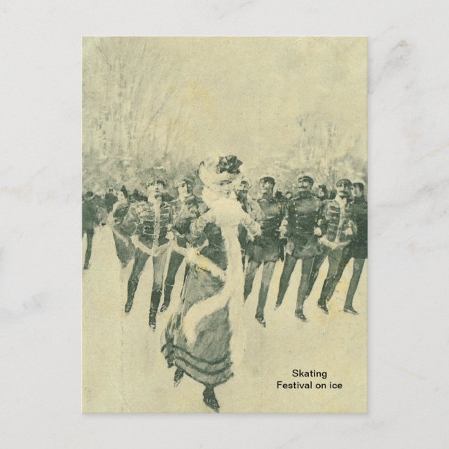 Postal Patinaje, Festival del Hielo, (Anverso)