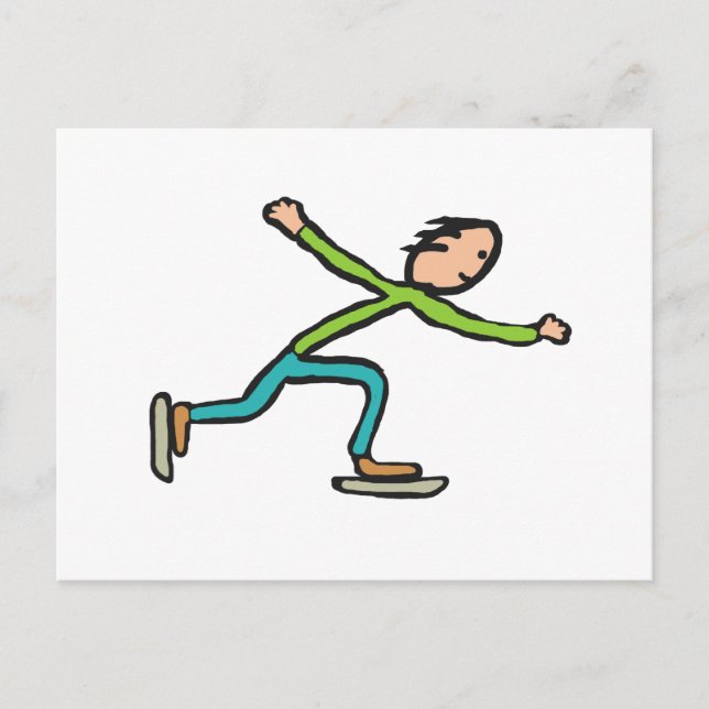 Postal Patinaje sobre hielo (Anverso)